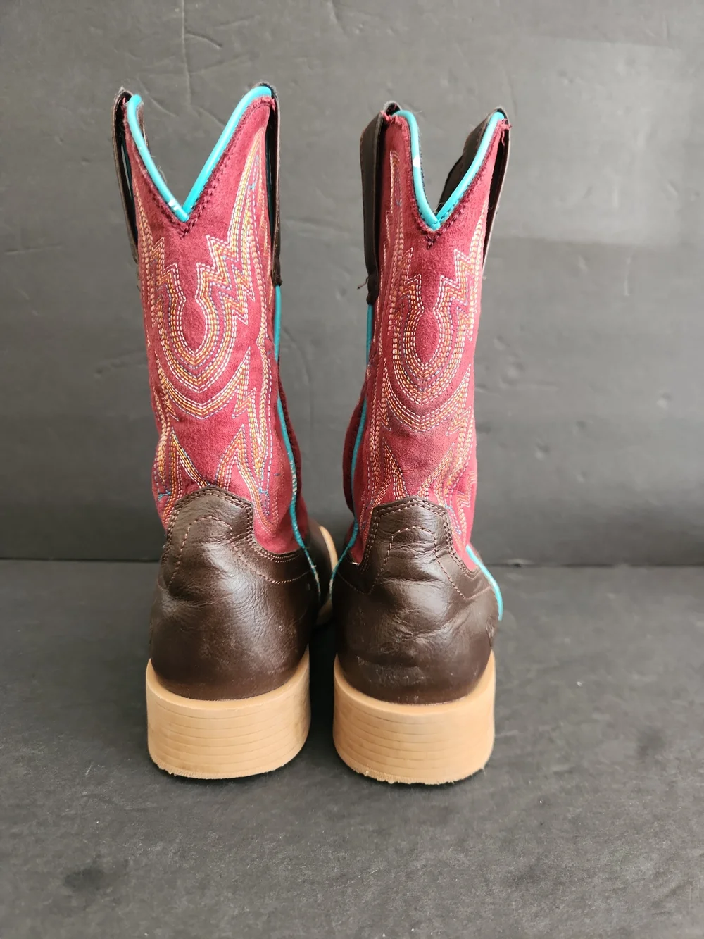 Ariat Kids Girls 8 Bristo Western Boot Cowboy Square Toe Brown Red Size 2.5